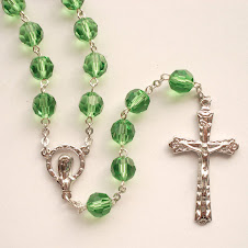 faceted glass bead rosaries