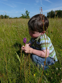 Dylan with a hybrid orchid