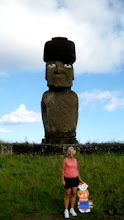 Flat Stanley and the Moai