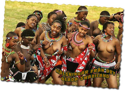 Tung-gung när det dansas toppless för Swazilands kung.