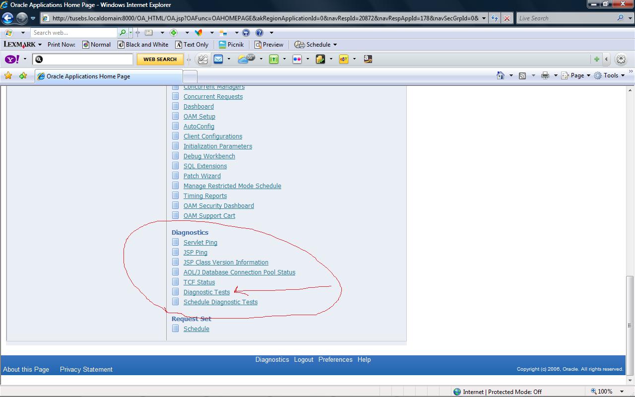 to the database wizard! Part II Setup Printers for Oracle E