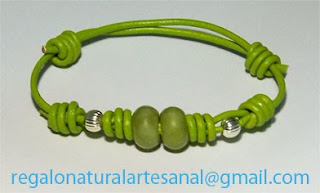 pulsera de cuero pulsera de cuero con piedra semipreciosa jade