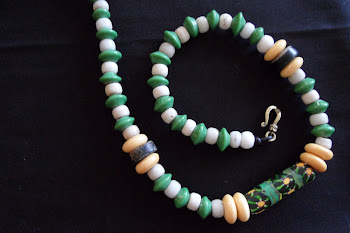 Antique African bead necklace