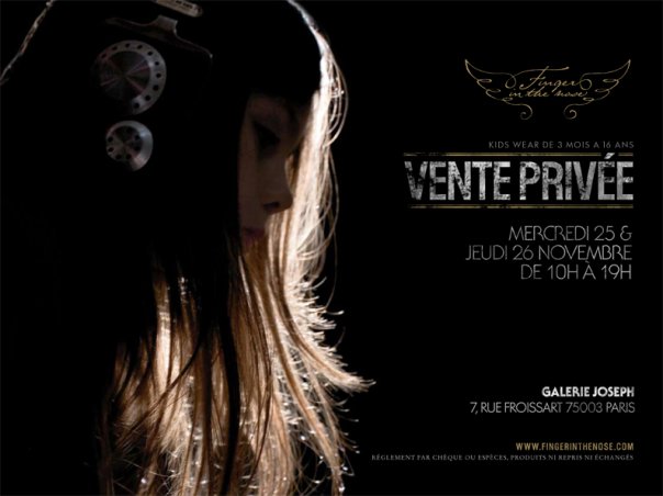 Vente privée Finger in the Nose Paris