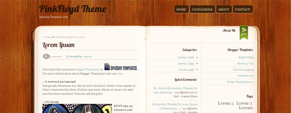 Pinkfloyd Theme Blogger Template