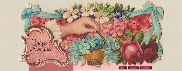 Vintage Romance Blogger Template