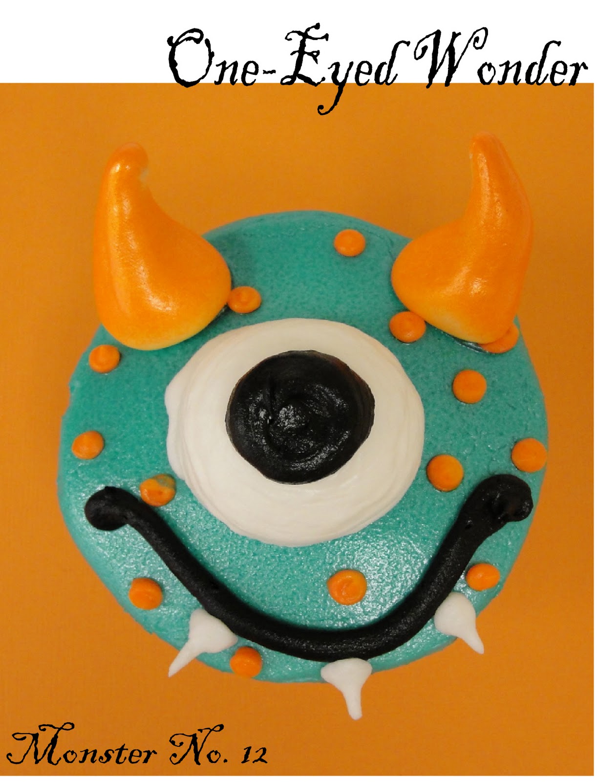 i only do cute! Day 12 OneEyed Monster Cupcake