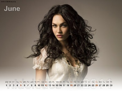 Megan Fox Desktop Calendar 2011: Free New Year 2011 Calendar, 