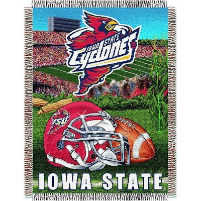 Iowa State Cyclones football blanket.