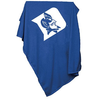 Duke Blue Devils sweatshirt blanket that is blue.