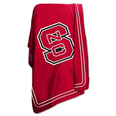 NC State Woldpack fleece blanket.
