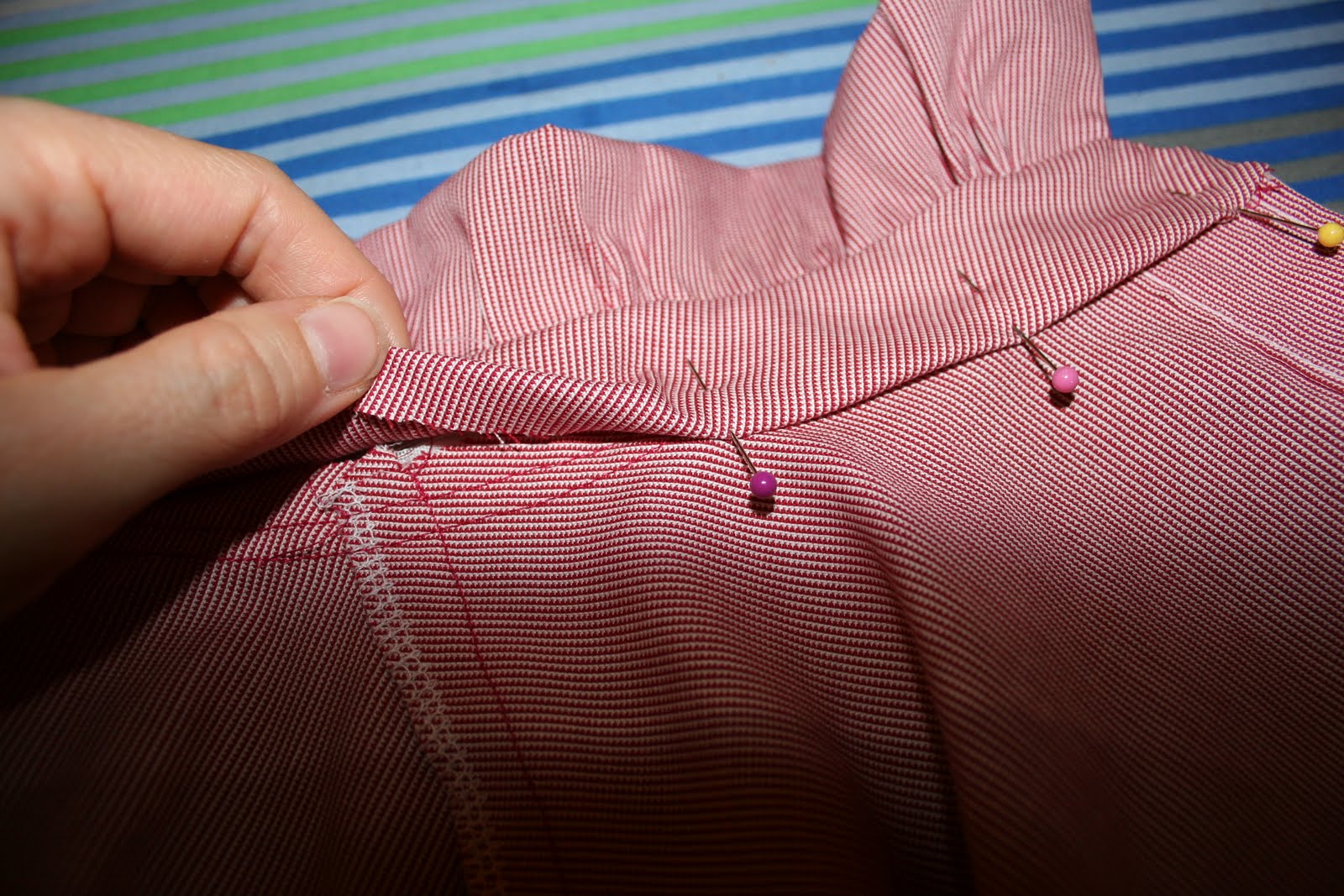 Refashioning A22 ATTACHING COLLAR TO SHIRT