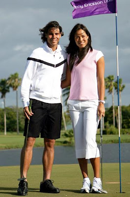 Rafael Nadal and Ana Ivanovic Playing Golf