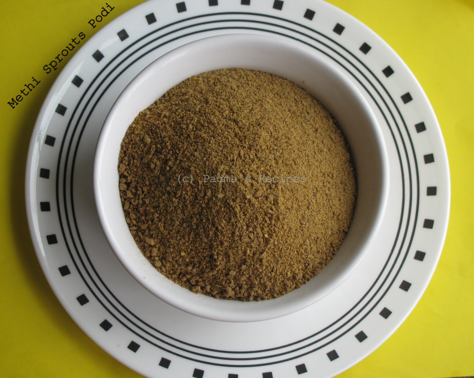 Padma's Recipes METHI SPROUTS PODI(POWDER)