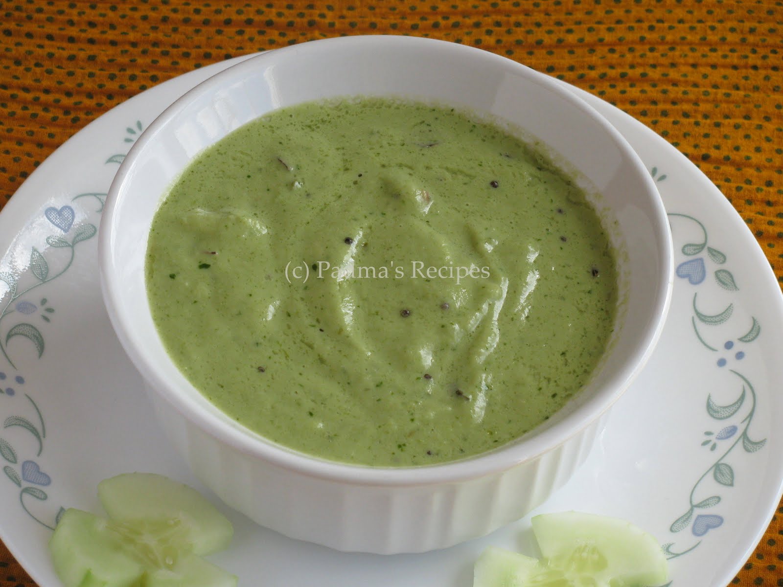 Padma's Recipes CUCUMBER CHUTNEY