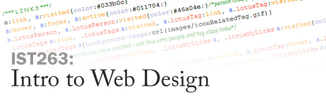 IST263: Web Design
