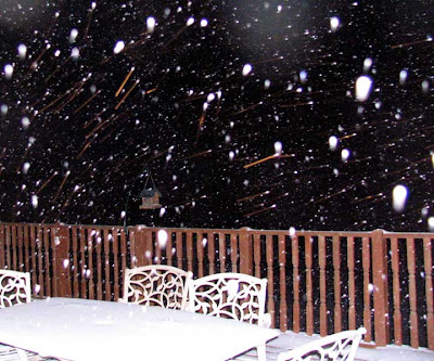 snow falling