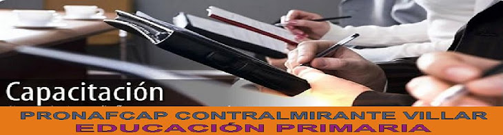 PRONAFCAP CONTRALMIRANTE VILLAR EDUCACIÓN PRIMARIA