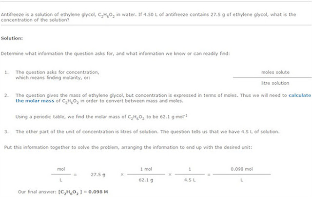 Chemistry 11: Molarity (Molar Concentration)