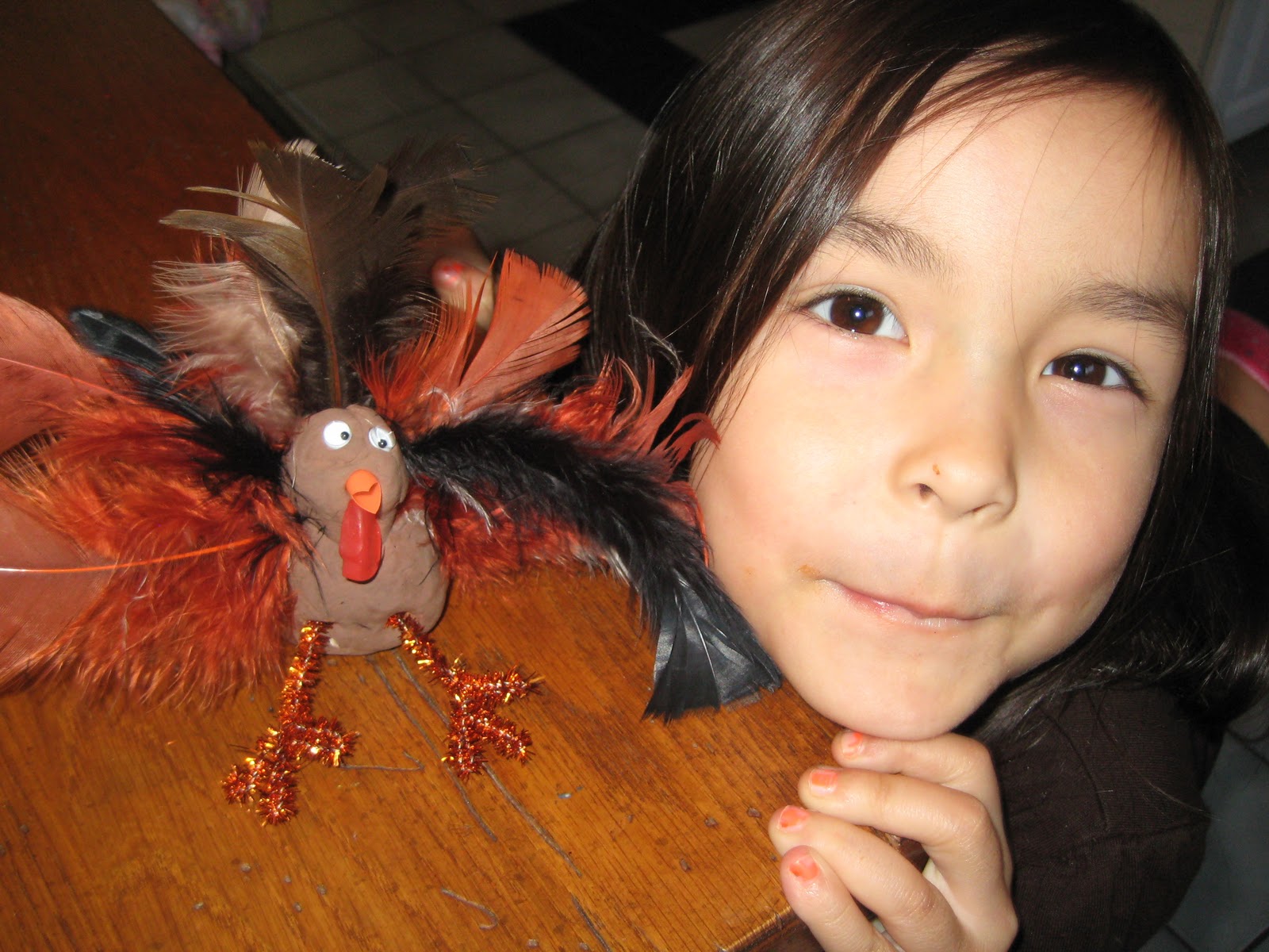 4 Crazy Kings: Thanksgiving Kids Craft: Model Magic Tukey