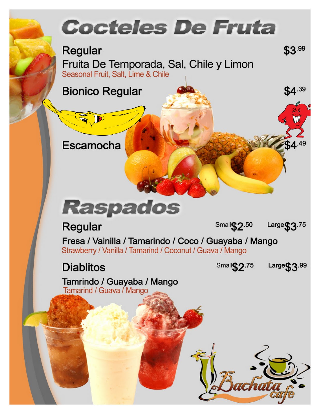 Coco Cafe Menu Coco Cafe Menu