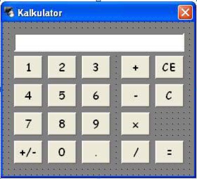 Kalkulator Dengan Visual Basic 6.0 Kalkulator