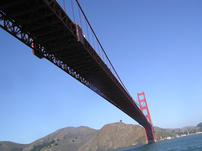 A view from under the Golden Gate