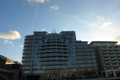 Building with an interesting shape on the banks of the Thames