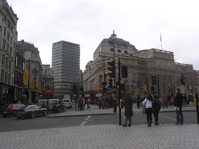 Another view of side roads around Trafalgar Square