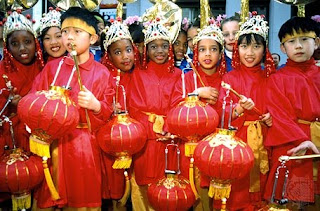 Chinese Kid New Year Card