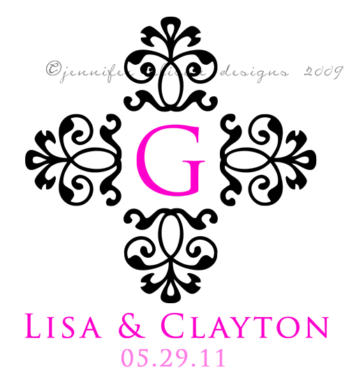 wedding monogram for Lisa Clayton