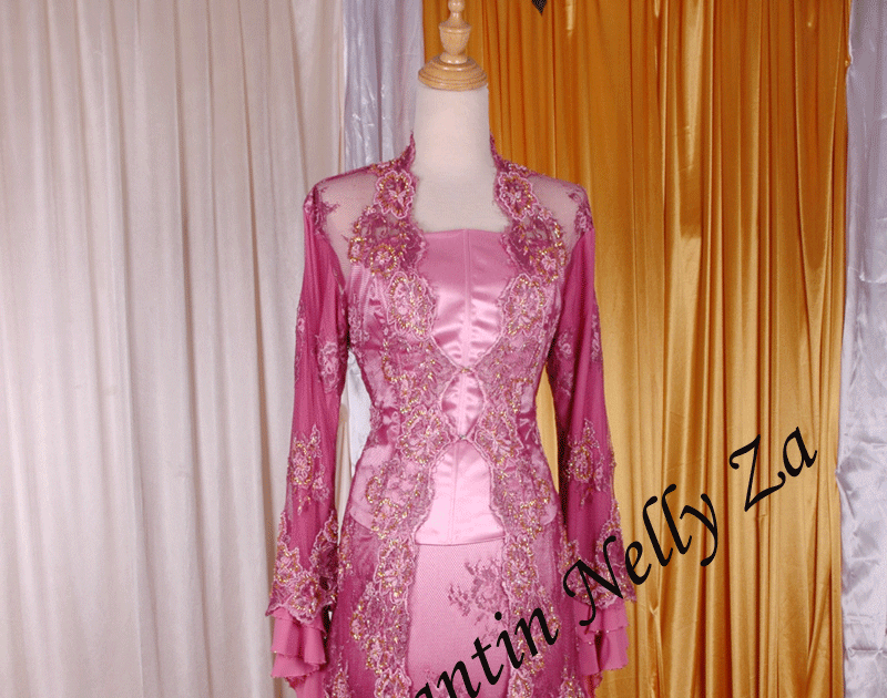 gaun pengantin dusty pink 