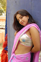 Tollywood Actress Preethi Mehra Hot Saree Navel Show