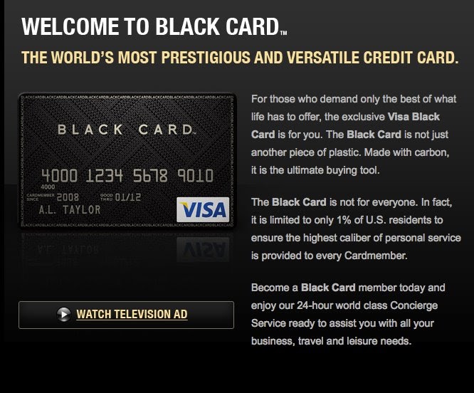 SEAN TINER The Visa Black Card Exclusivity for the Masses