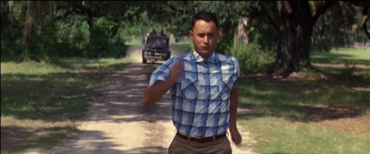 kept on going. forrest gump running. kept on going.