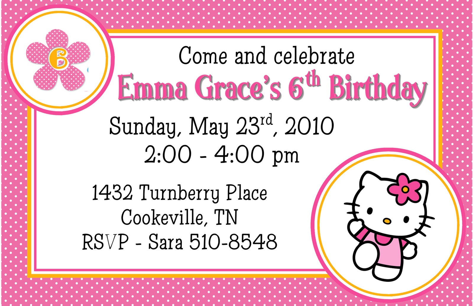 hello kitty invitation templates