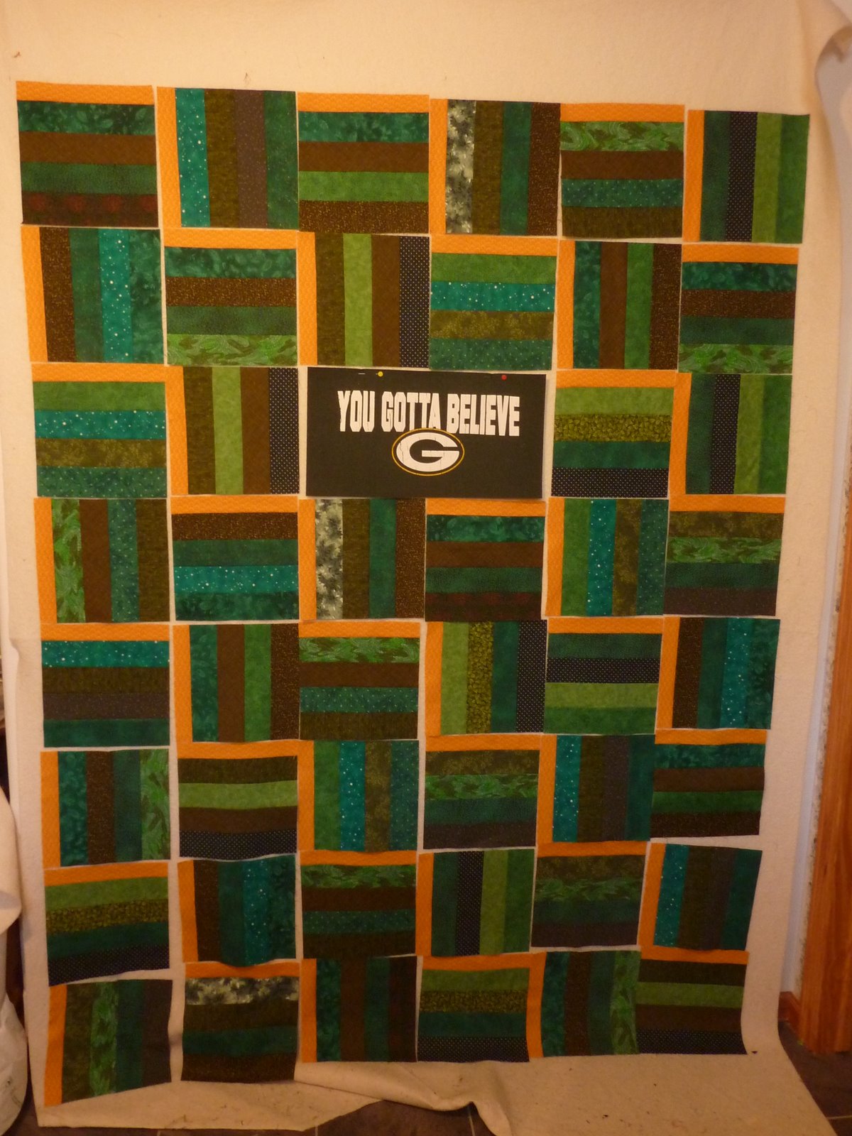 Bell Creek Quilts A Green Bay Packer quilt