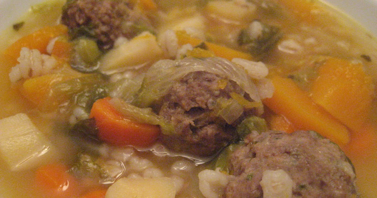 Meatball and Barley Soup