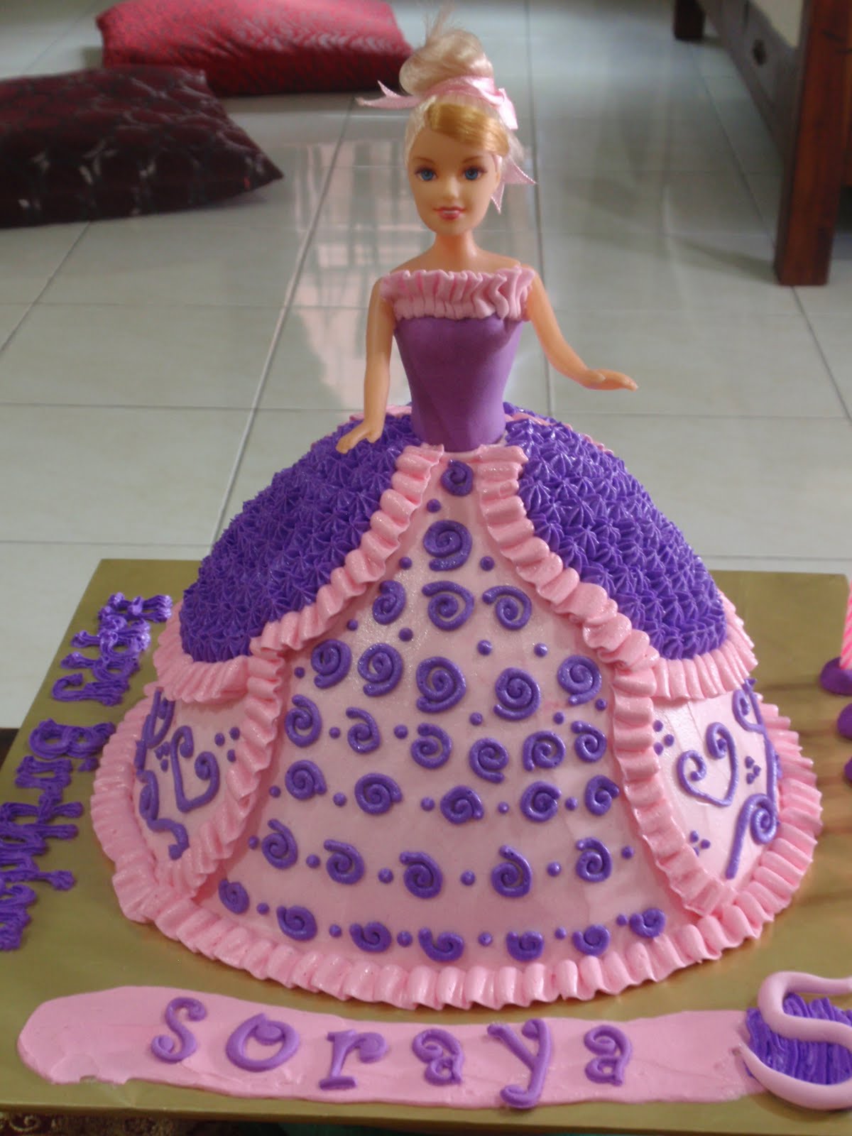 JUZCAKES: Purple-Pink Doll Cake For Soraya