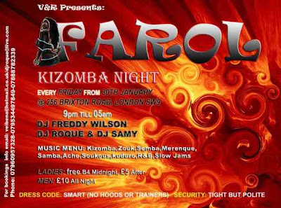 Kizomba Nights, playing the best Kizomba, Zouk, Semba, Merengue, Samba, Axe, Soukous, RnB and Slow Jams, Ladies Free B4 Midnight