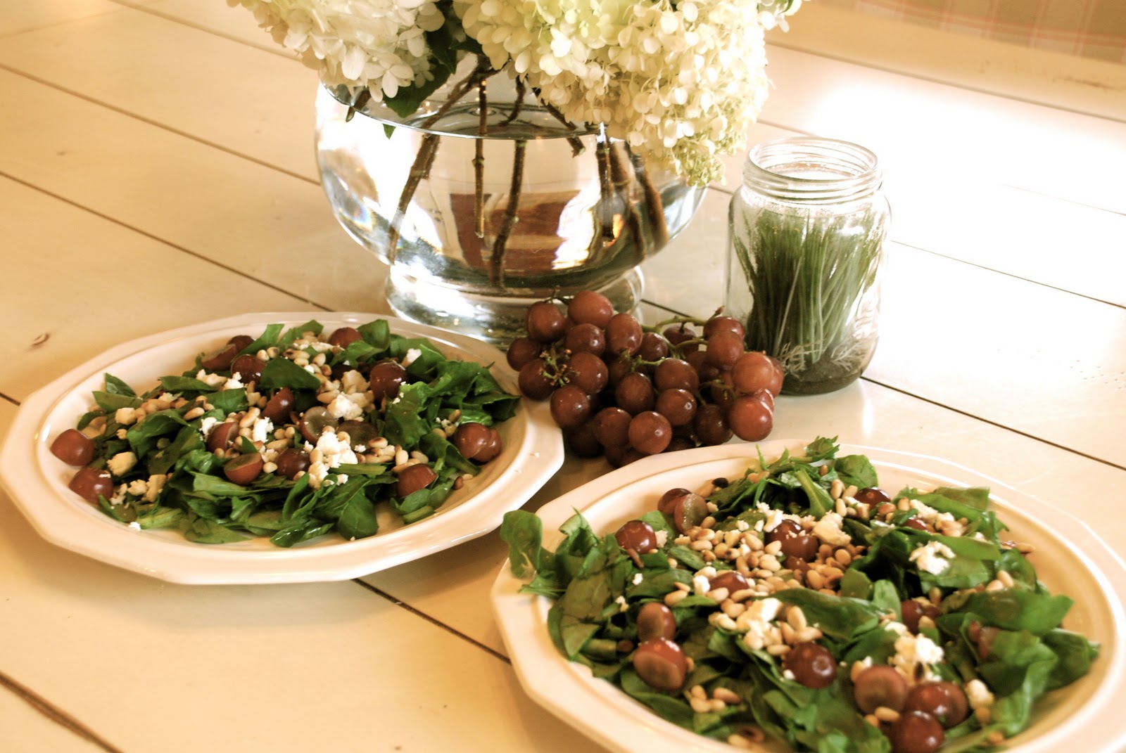 { the vintage wren } { fishbowl flowers & a salad }