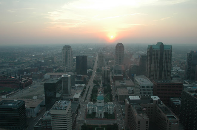 Sunset from the top of the Arch