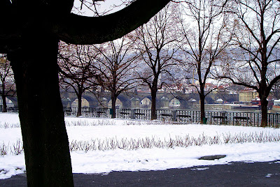 Prague winter Charles bridge natacha colmez