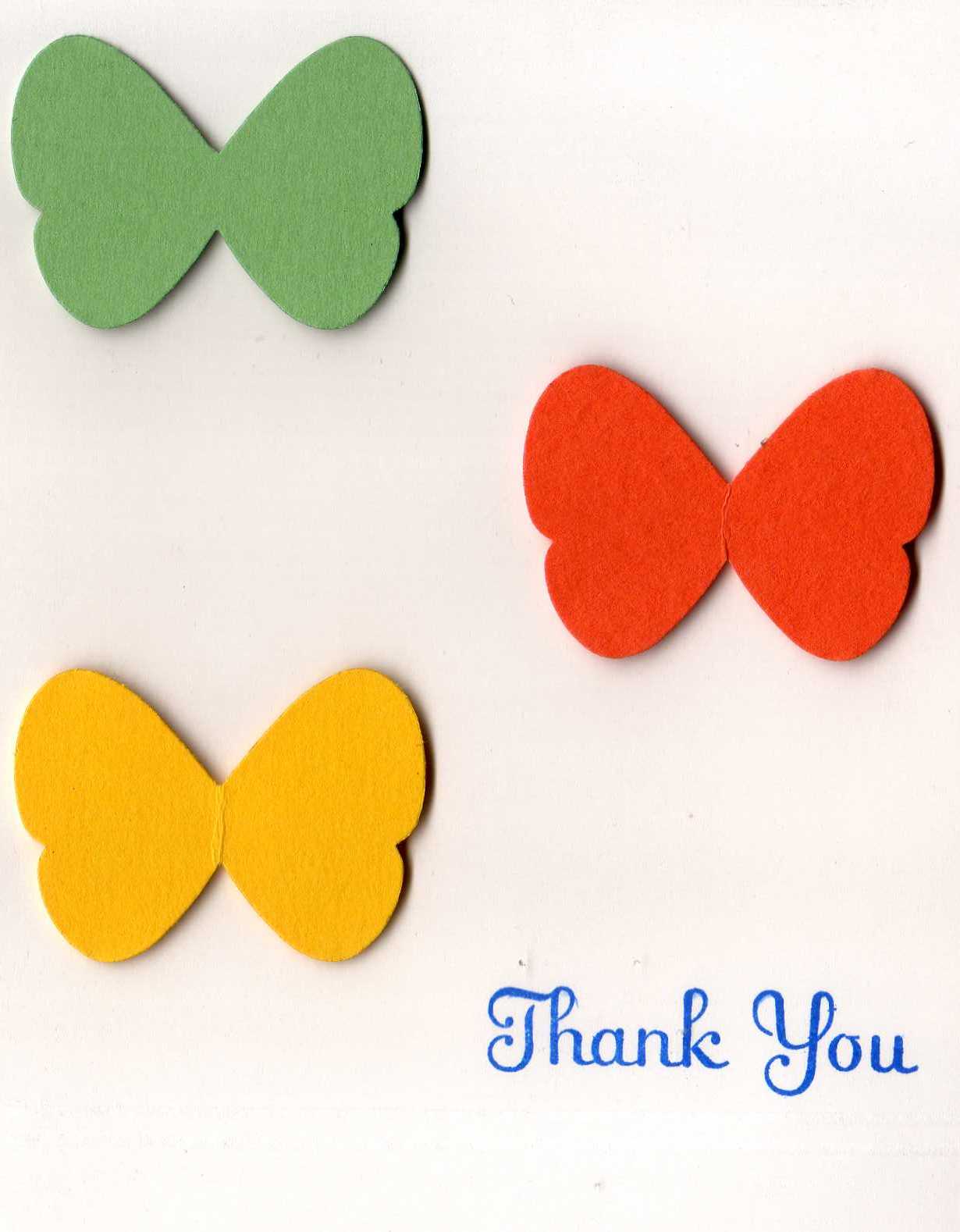 Tai's Trinkets Butterfly Thank You Card