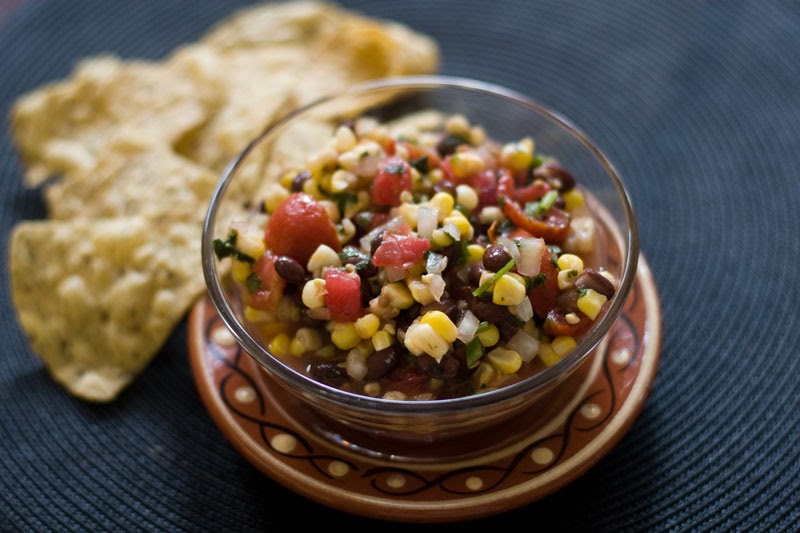 Sweet Savory Roasted CornBlack BeanTomato Salsa