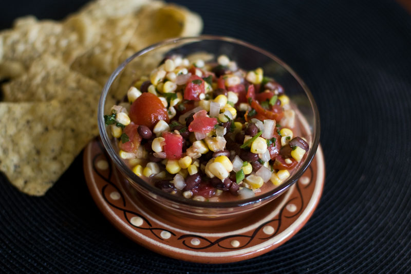 Sweet Savory Roasted CornBlack BeanTomato Salsa