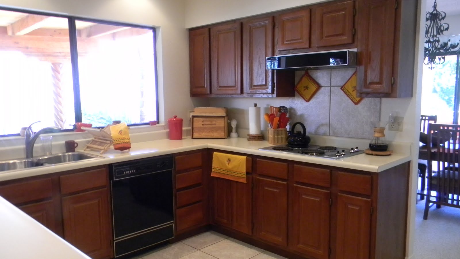 Glass front kitchen cabinets Resurfacing Oak Kitchen Cabinets