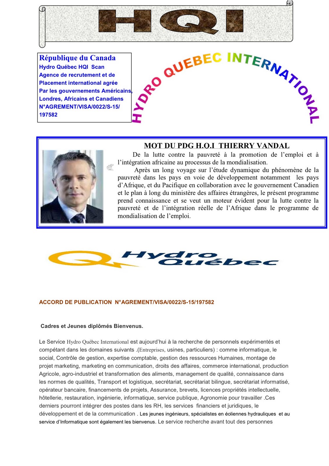 Arnaques Et Escroqueries Sur Internet Scam 419 Scam Arnaque Directionhydroquebec Hotmail Fr 0022966485574