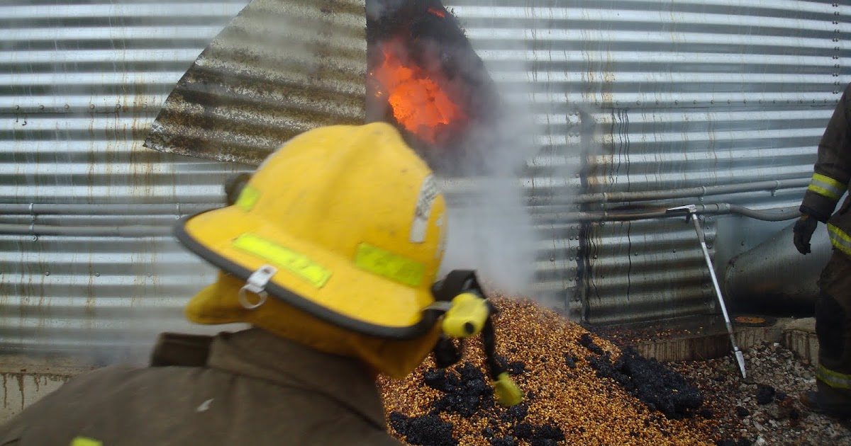 Johnson Family Farms Grain bin fire...