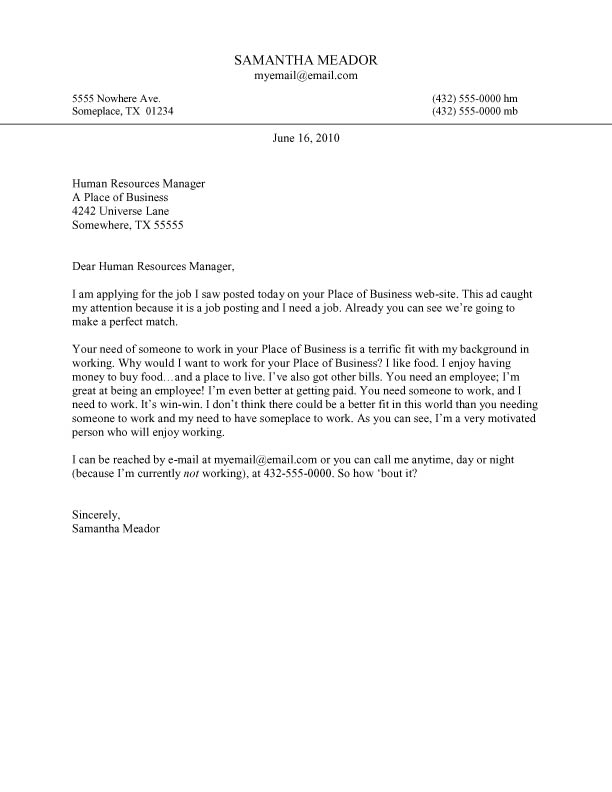 sample administrative cover letter